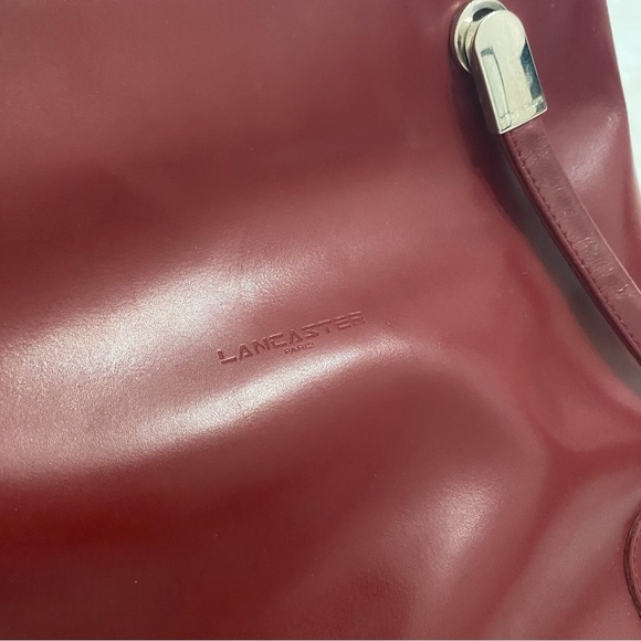 LANCASTER RED LEATHER BACKPACK SHOULDER BAG - OS - Picture 4 of 11